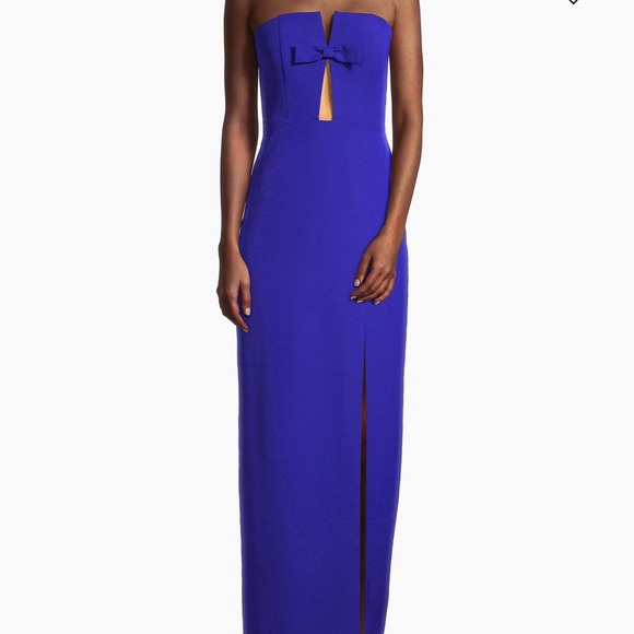 NWT Size 14 CUT OUT CREPE COLUMN GOWN - Picture 3 of 3